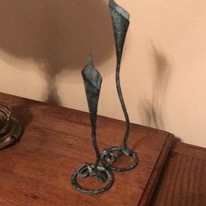 Vintage Accents - Bronze candleholders, vintage Vintage Accents - Bronze candleholders, vintage